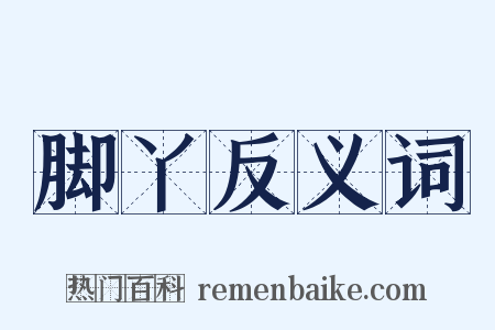 脚丫反义词是什么意思的图片